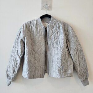 Oak & Fort Quilted Bomber Jacket